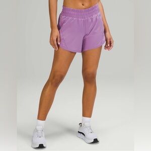 Lululemon Size 4 “Track That” Mid-Rise Lined Short 5" in Wisteria Purple
